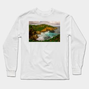 Wavy rock lagoon beach Midodaren on Java, Indonesia. Long Sleeve T-Shirt